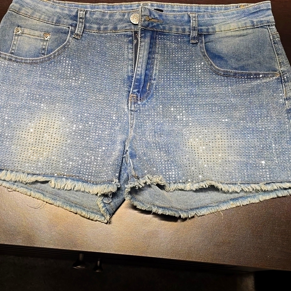 Studded Denim Women's XL Shorts